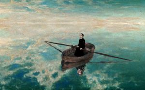 Sofonisba Anguissola autoportret painting sailing on a boat